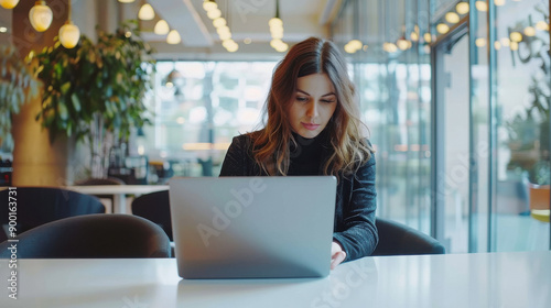 Free Download young woman working on laptop - GFXLoad