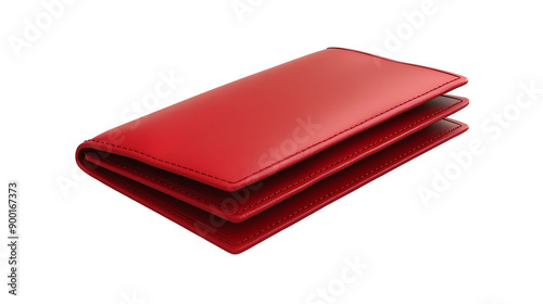 red cash wallet isolated on transparent background