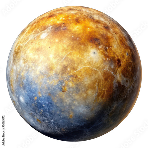 Fototapeta Naklejka Na Ścianę i Meble -  Mercury planet isolated on transparent background