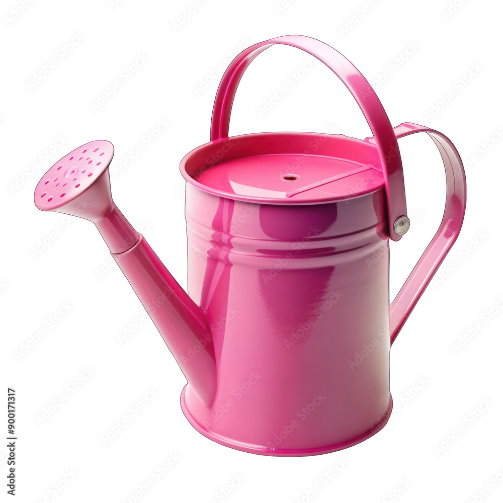 Pink watering can isolated on transparent background Pink watering can isolated on transparent background