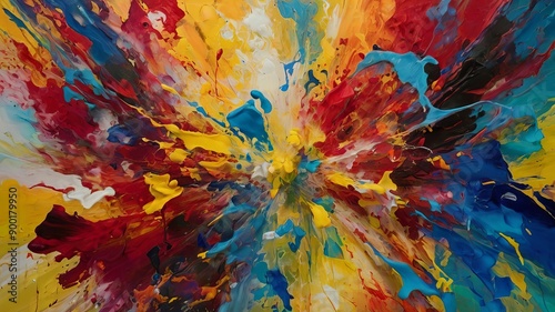 an abstract painting with color ai gen
