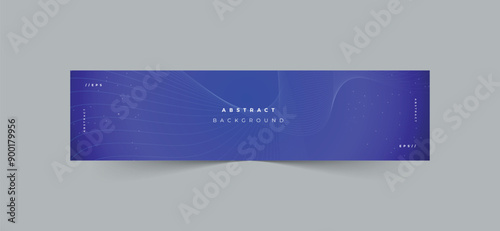 An abstract blue background technology linkedin banner