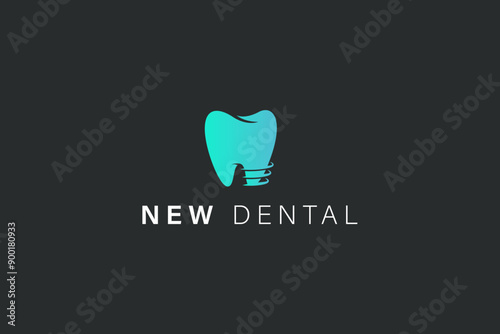 Modern and elegant dentist logo. Dental logo design vector.