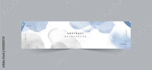 An abstract blue watercolor linkedin banner