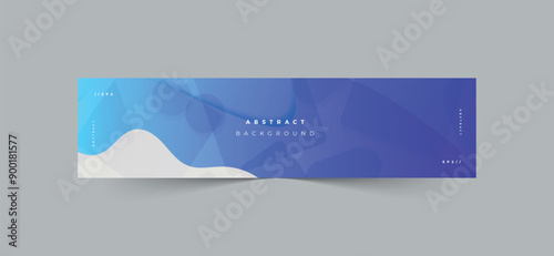 An abstract geometric blue linkedin banner