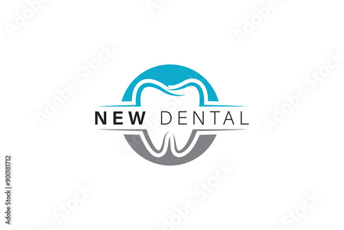 Modern and elegant dentist logo. Dental logo design vector.