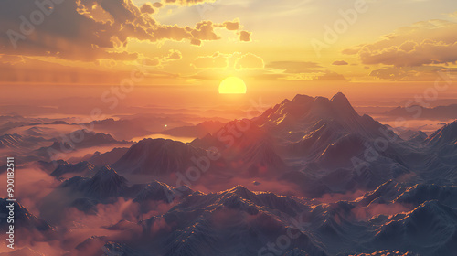 Sunset mountains