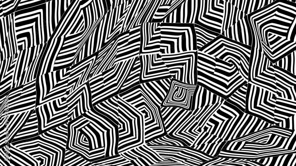 Abstract hypnotic animated background. Backdrop video for design.Stripes wallpaper 4k. Seamless loop animation. Abstract hypnotic animated background. Backdrop video for design.Stripes wallpaper 4k. Seamless loop animation.