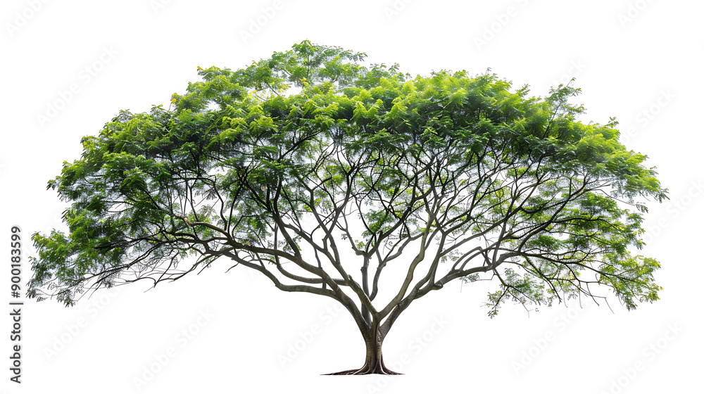 custom made wallpaper toronto digitalRain tree isolated on white background.Tropical tree