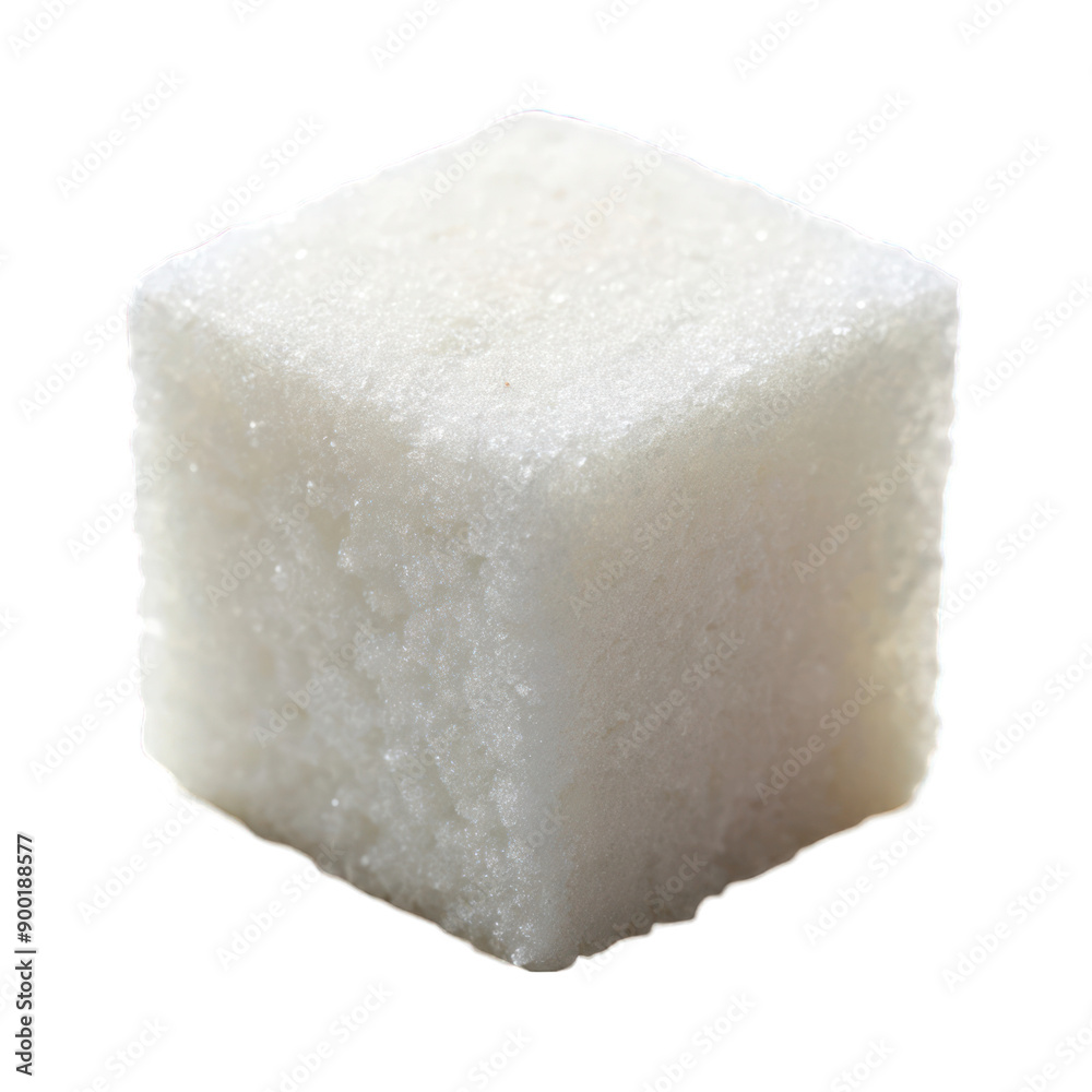 White sugar cube isolated on transparent background White sugar cube isolated on transparent background