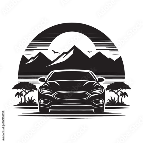 Car Silhouette design, car vector.