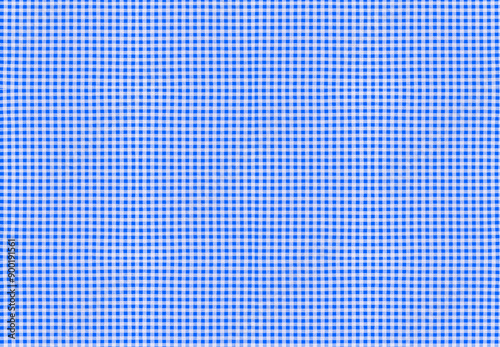 Tissu Vichy à petits carreaux bleus
