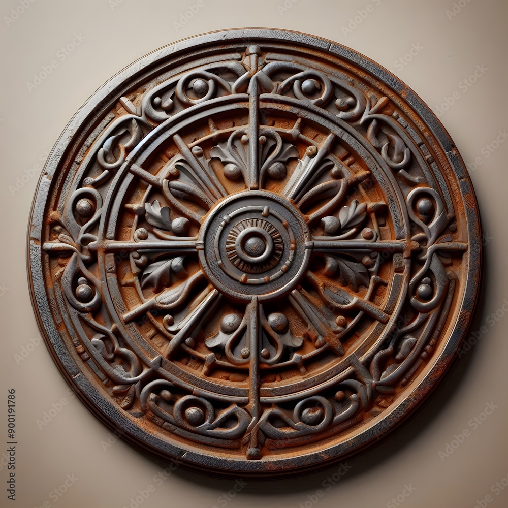 Fototapeta premium Rusted Vintage Manhole Cover