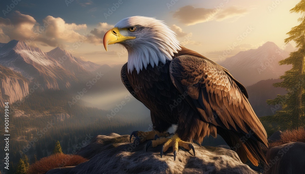 Fototapeta premium american bald eagle