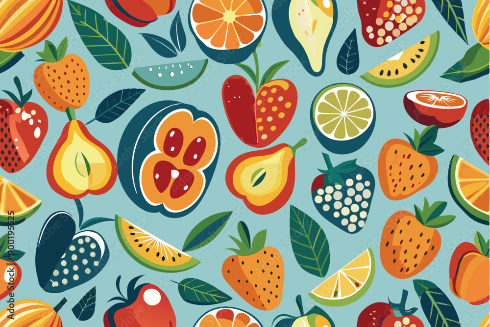 seamless pattern with fruits seamless pattern with fruits