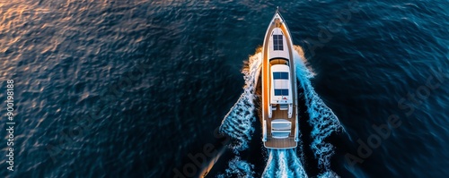 Electric boat with battery storage, sustainable marine transport, clean energy