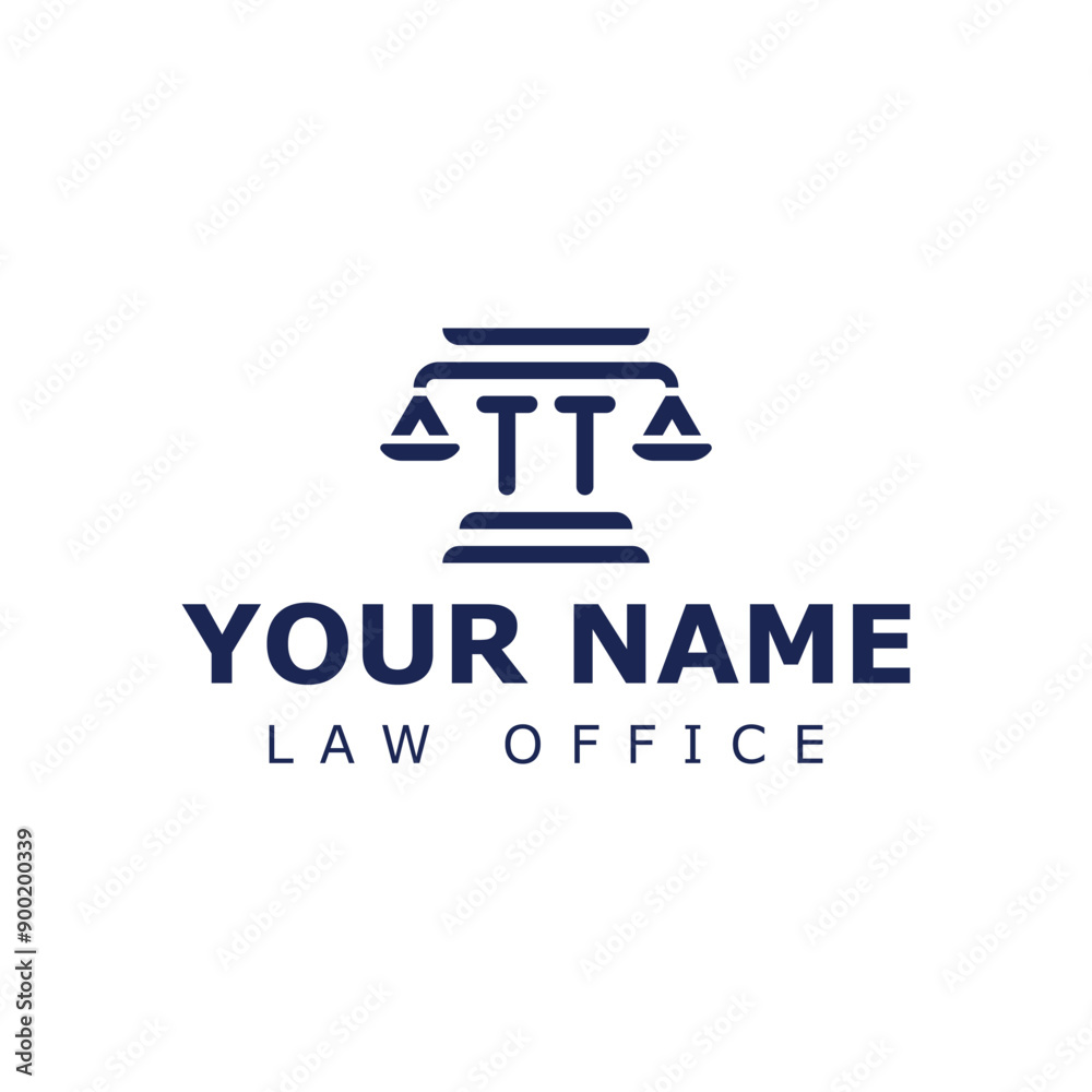 Letters TT Legal Logo, for lawyer, legal, or justice with TT initials Letters TT Legal Logo, for lawyer, legal, or justice with TT initials