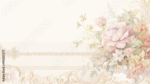 vintage frame with floral ornament
