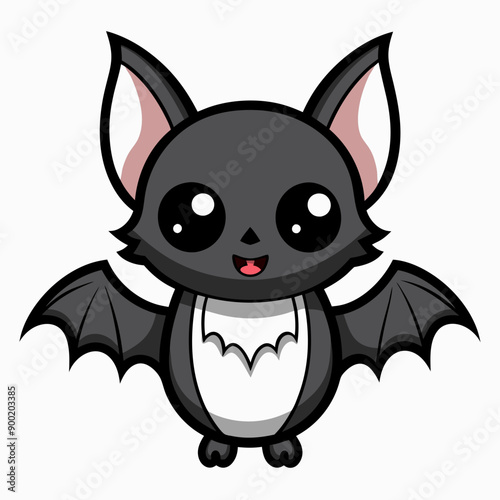 funny cartoon bat Vector illustration image & photo 