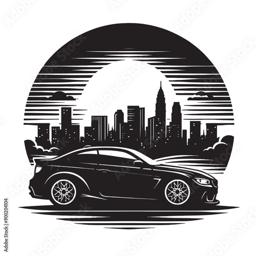 Car Silhouette design, car vector.