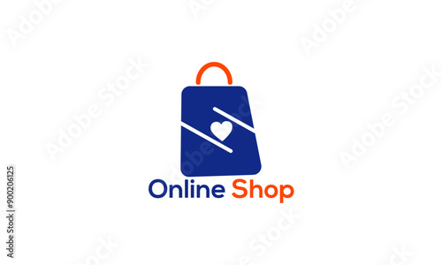 Vector shopping bag logo. Bag shopping icon, creative fast shop, shopping logo templates. Perfect for shops, E-commerce, sales, Web store elements and companies related to commerce.  