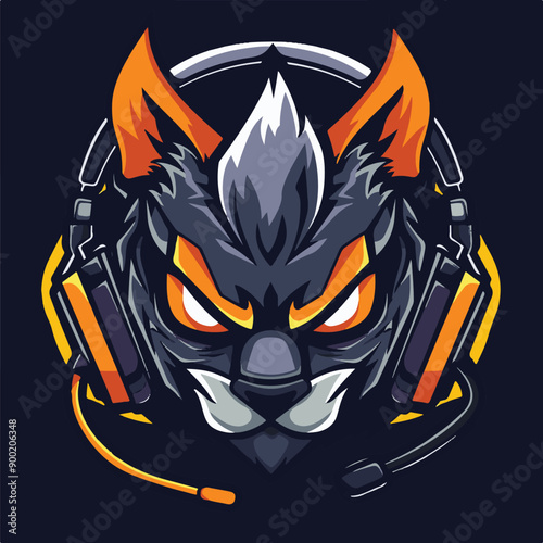 A animal mascot gaming logo 