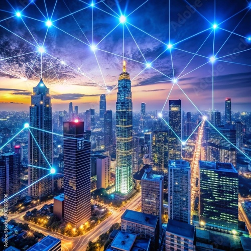 Wallpaper Mural city at night Torontodigital.ca