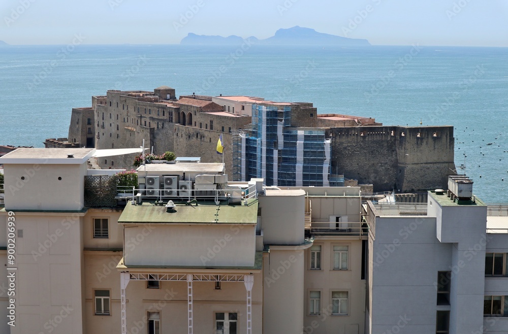 Napoli - Scorcio di Castel dell'Ovo dal Belvedere di Pizzofalcone