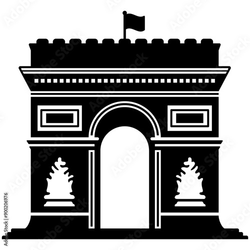 Arc de Triomphe Illustration.