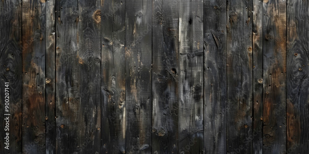 Fototapeta premium Close-Up of Dark Wooden Wall with Rich Texture and Subtle Natural Patterns