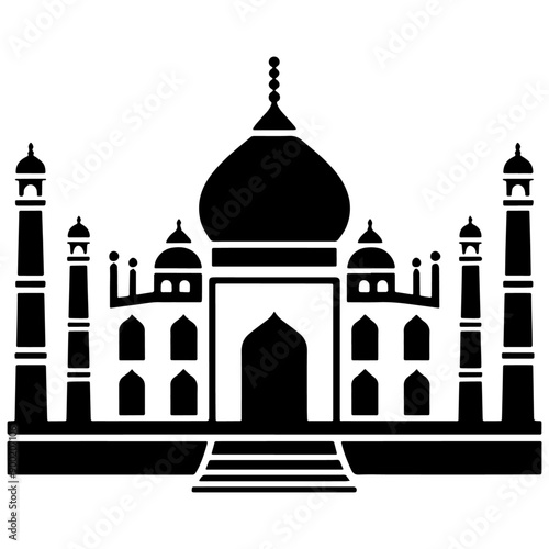 Tai Mahal India Illustration.