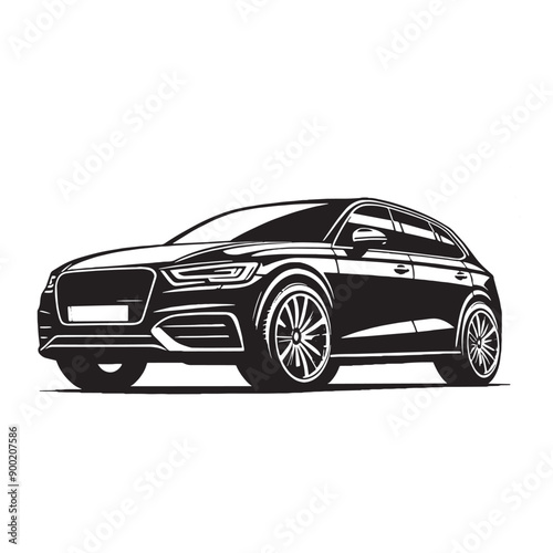 Car Silhouette design, car vector.
