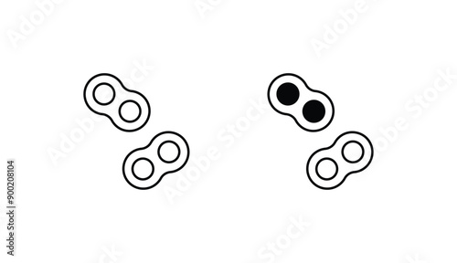 Viral icon design with white background stock illustration