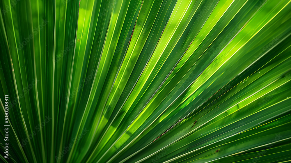 Obraz premium palm leaf texture natural tropical green leaf close up