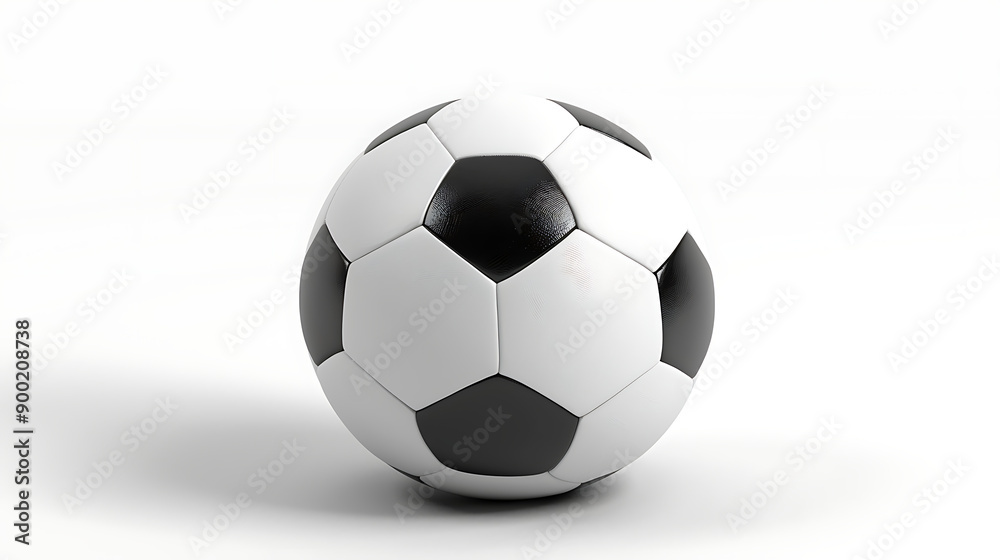 Fototapeta premium soccer ball on white