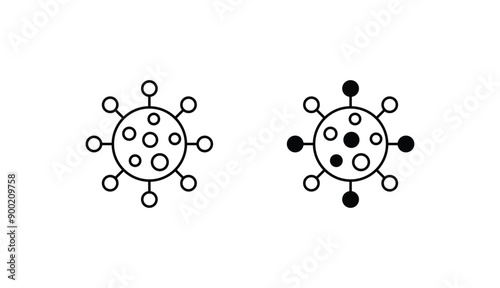 Influenza icon design with white background stock illustration