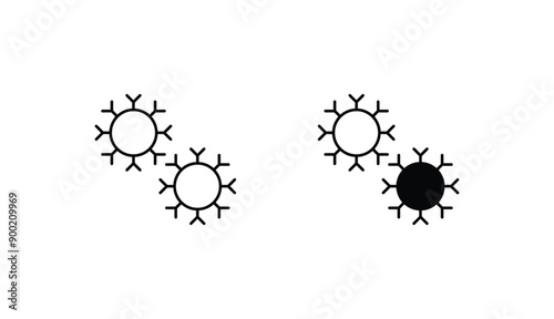 Replicate icon design with white background stock illustration