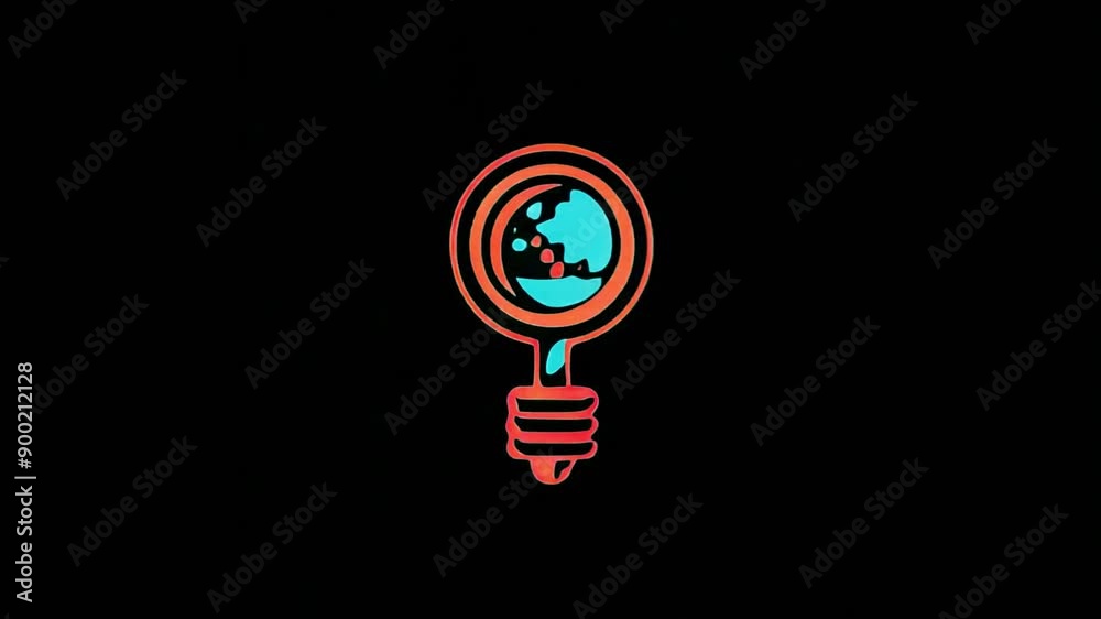animate icon computer moving to be idea business background, Icon technology concept animate icon computer moving to be idea business background, Icon technology concept