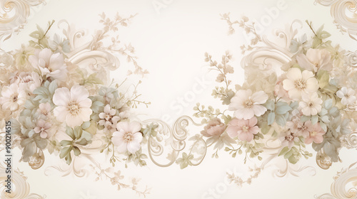 vintage frame with floral ornament © TY