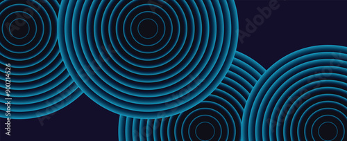 Abstract blue circle background. Vector illustration design for presentations, banners, covers, web, flyers, cards, posters, wallpapers, textures, slides and business cards