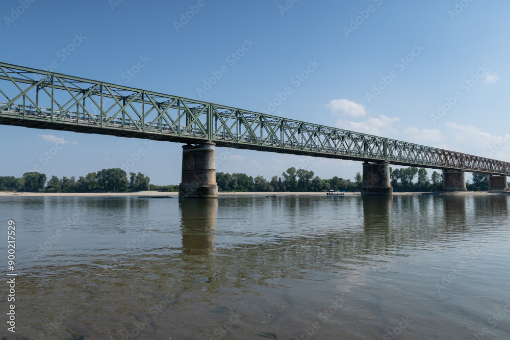 Ponte della Becca bridge panorama perspective landscape vision river Ticino Ponte della Becca bridge panorama perspective landscape vision river Ticino