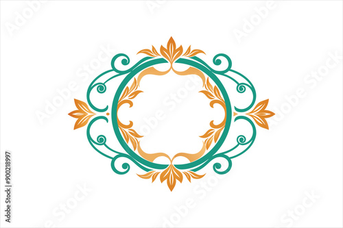  ornamental frame vector art illustration 