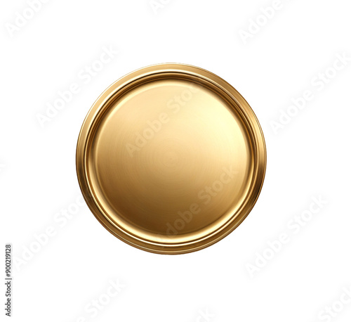 Blank metal gold circle button