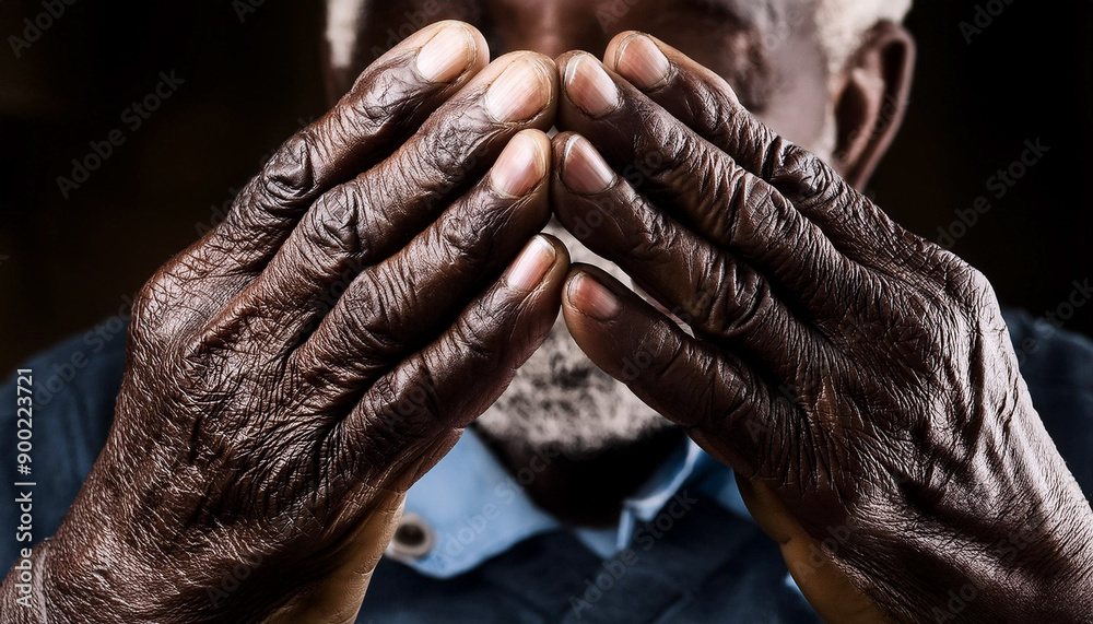 Fototapeta premium hands of an elderly man