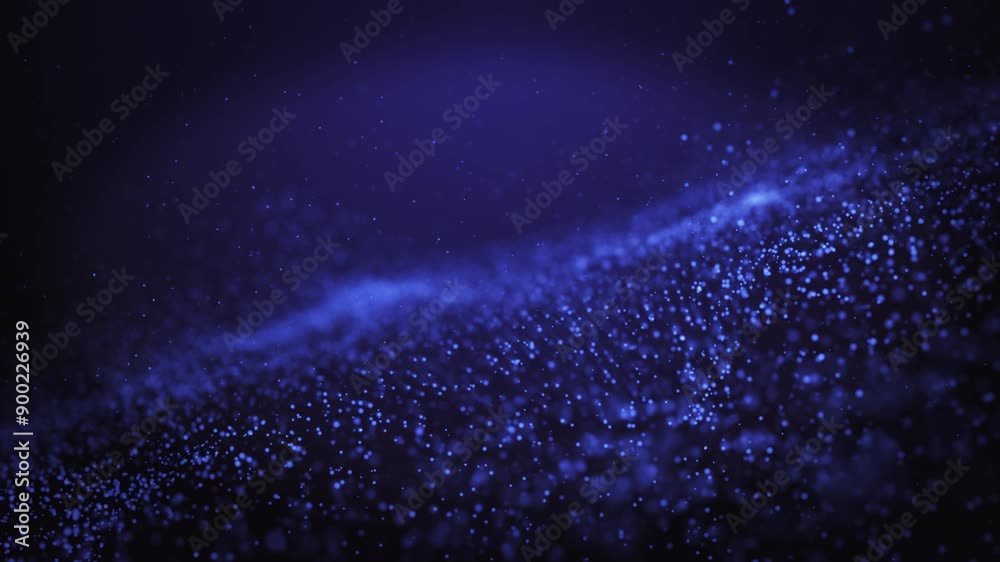 Blue particles of light, shining stars, dust, glitter. blue wave particles on a blue background. Animation. Blue particles of light, shining stars, dust, glitter. blue wave particles on a blue background. Animation.