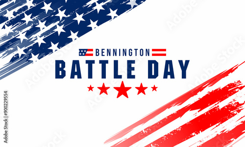 Bennington Battle Day template design vector , observed on 16 August annually to
 honour the Battle of Bennington which took place on 16 August, 1777  photo