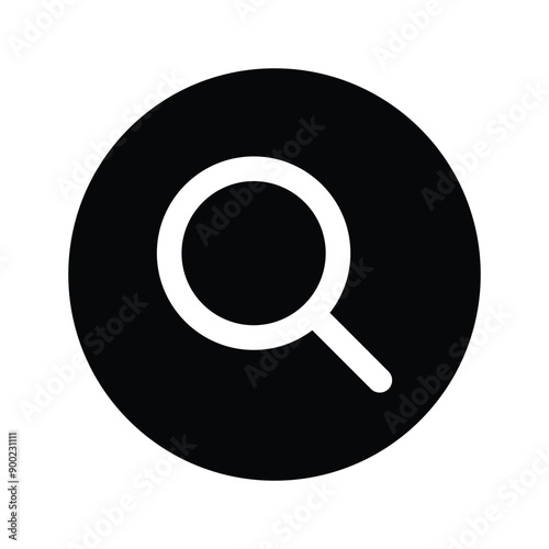 Magnifying glass, search icon vector 