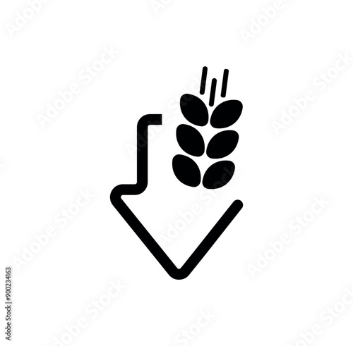 LOW CARB icon on white background