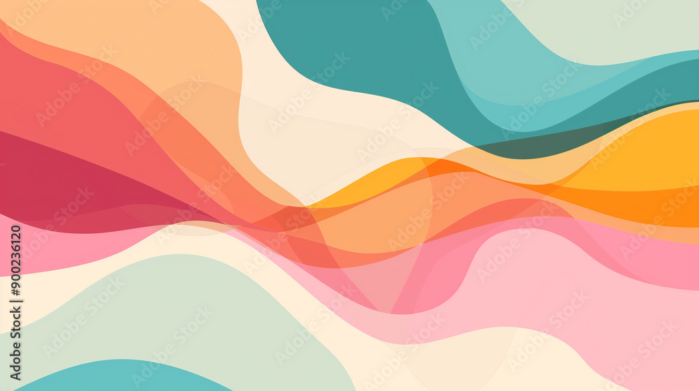 Fototapeta premium A colorful wave with a pink and green stripe