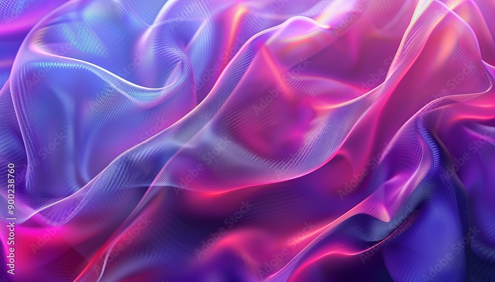 Obraz premium A purple and blue fabric with a wave pattern